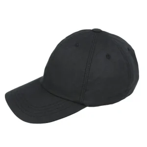 Black British Waxed Cotton Baseball Cap UPF 40+ Waterproof