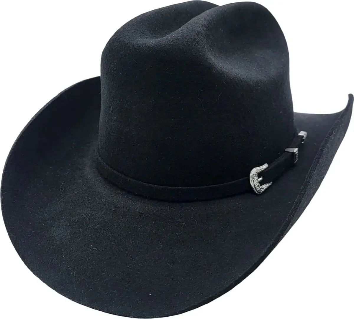 Brown Handmade Wool Felt Cowboy Hat Western Wide Brim – Bild 4