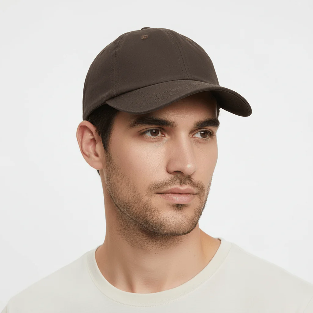 Brown British Waxed Cotton Baseball Cap Country Outdoor Style – Bild 3