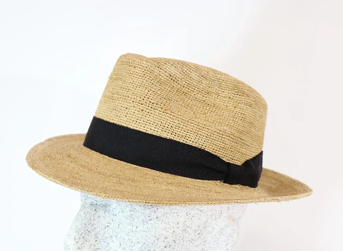 Herrenstrohhut Häkelraffia – extra fein