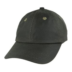 Olive British Waxed Cotton Baseball Cap Vintage Outdoor Style