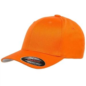Orange Flexfit Wooly Combed Baseball Cap Statement Athletic