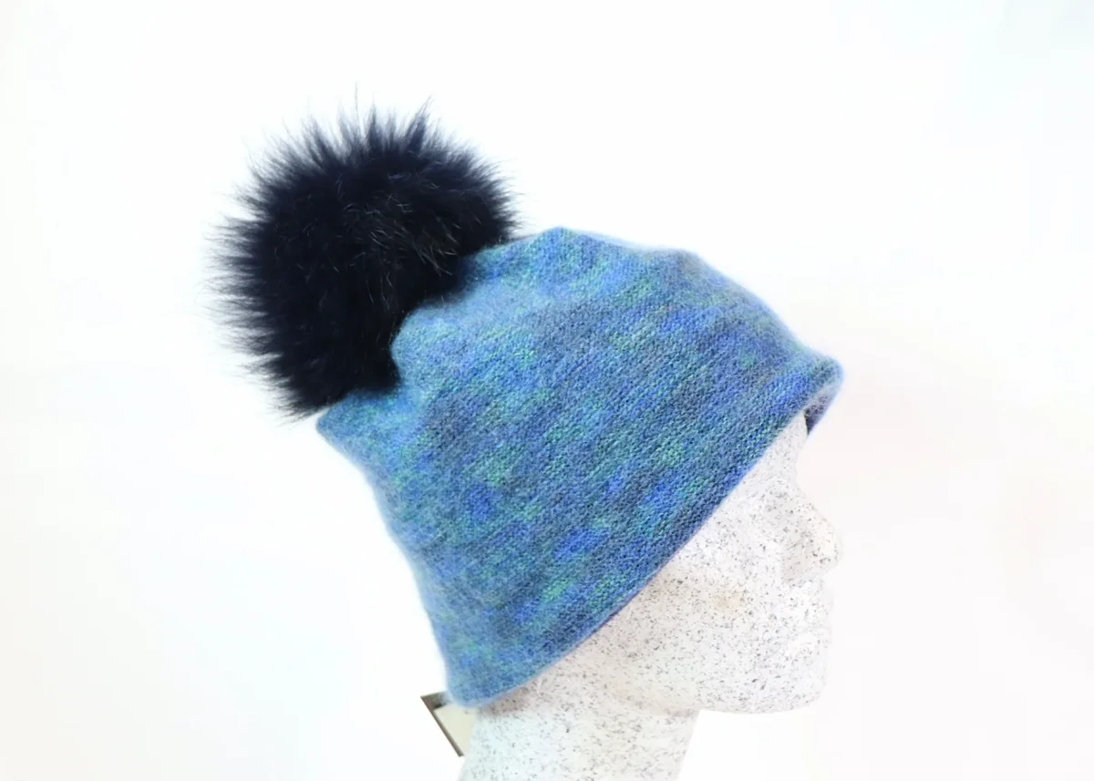 Mohair Beanie türkis