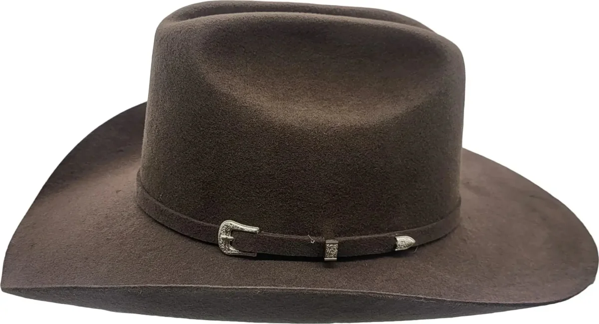 Brown Handmade Wool Felt Cowboy Hat Western Wide Brim – Bild 7