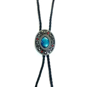 Cowboy Buffalo Bolo Tie Western Style Accessory Bold Pendant