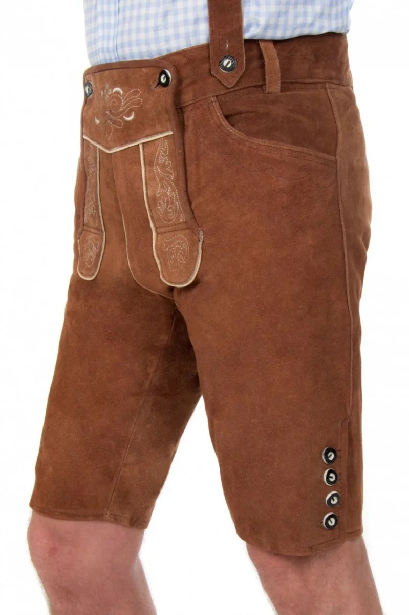 Lederhose Xaver hellbraun – Bild 2