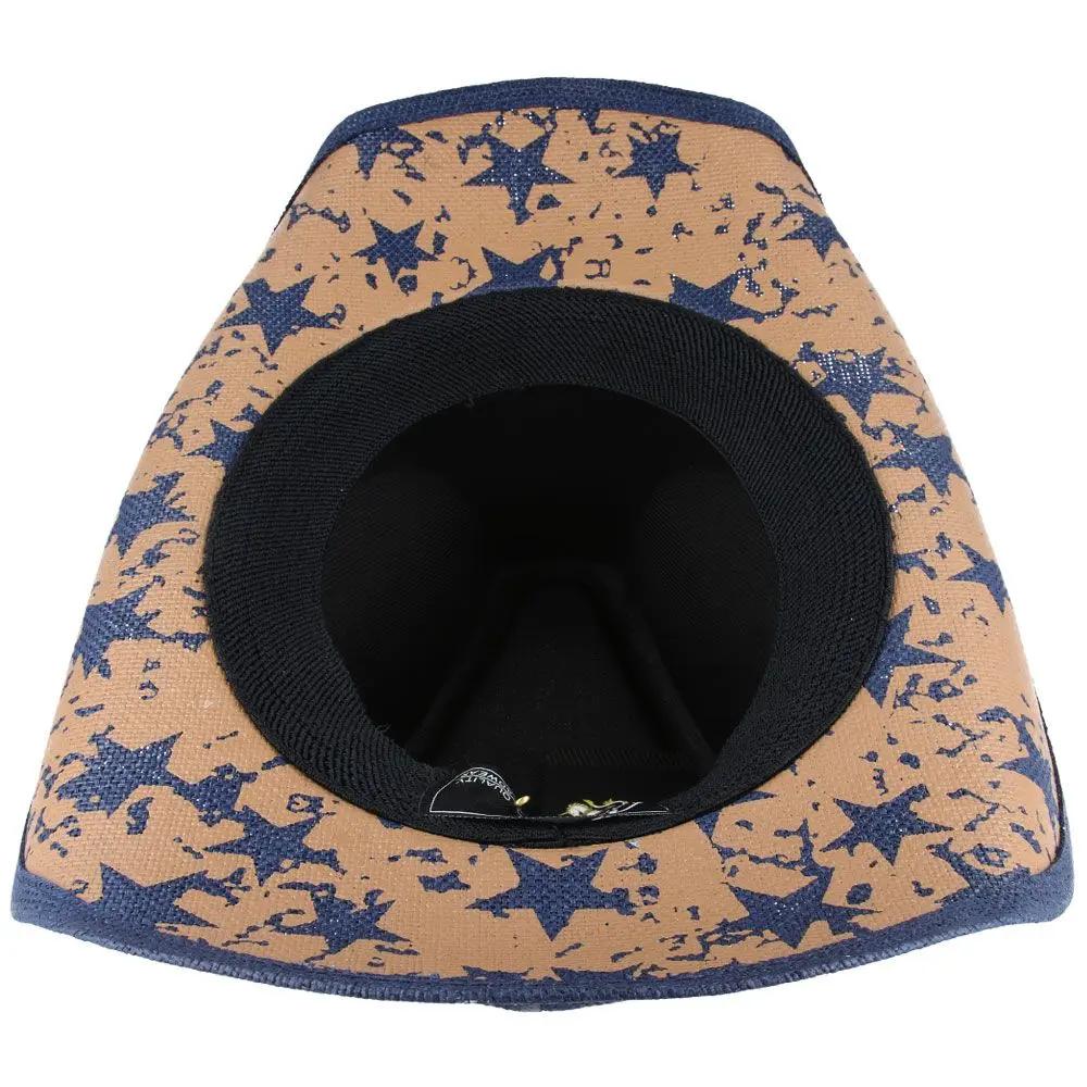 Union Jack Cowboy Hat Stiff Brim PU Leather Band British – Bild 8